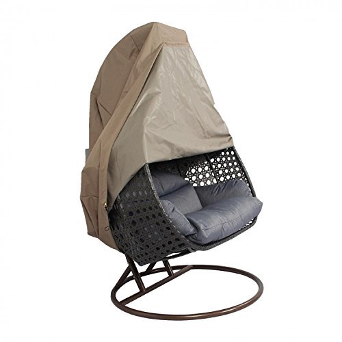 Waterproof 2-Person Hanging Egg Chair Cover - Durable 600D Oxford Fabric with PVC Lining for Outdoor Swing Chairs | Weather-Resistant Protection for Patio, Garden & Backyard Relaxation