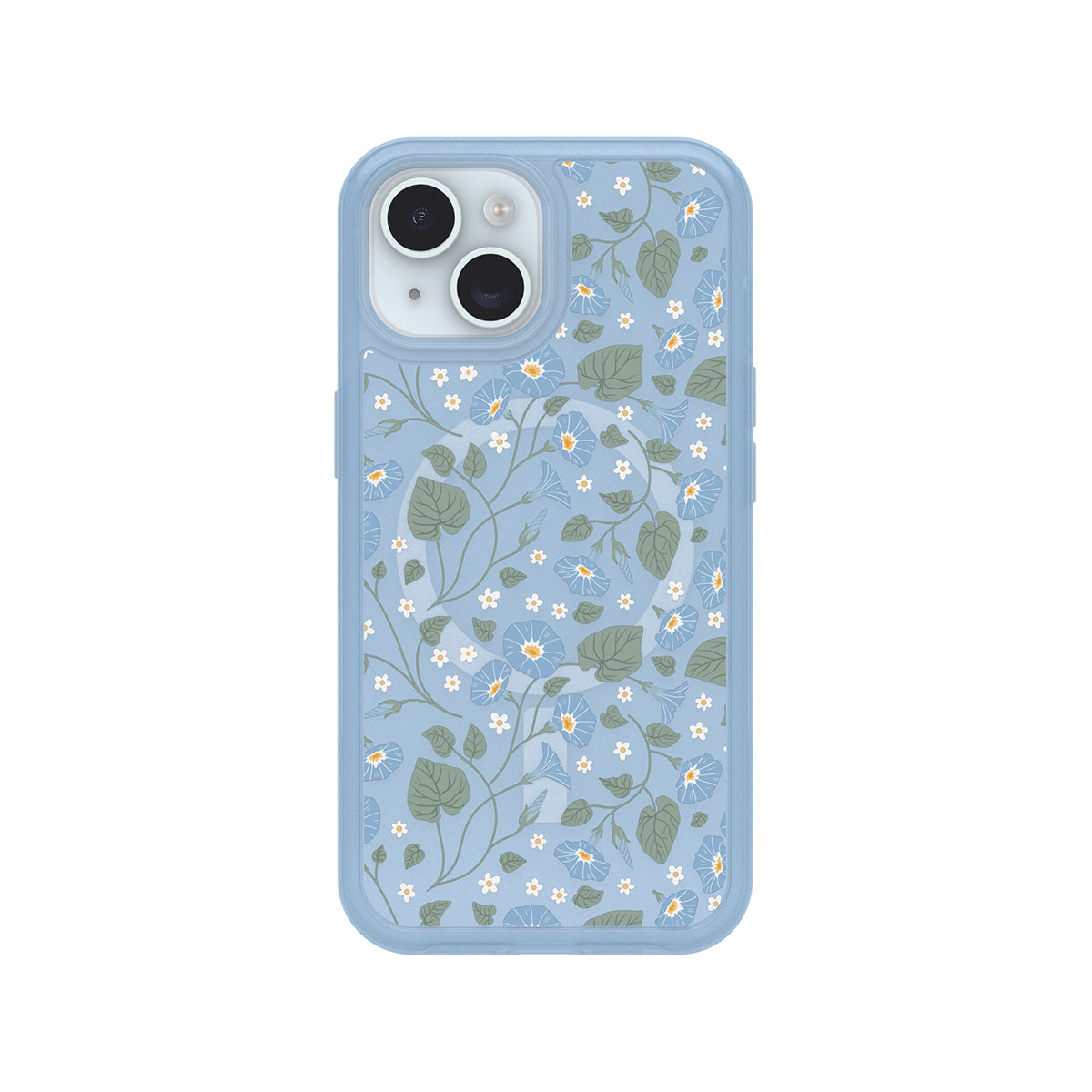 OtterBox Symmetry MagSafe Case for iPhone 15 - Dawn Floral Design | Protective Slim Cover with Wireless Charging | Perfect for Everyday Use, Travel & Outdoor Activities