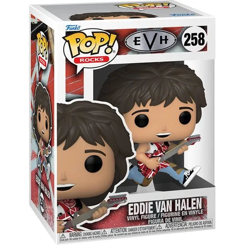Eddie Van Halen with Guitar Pop! Vinyl Figure #258 - Rock Music Collectible for Fans, Home Decor & Gift Idea