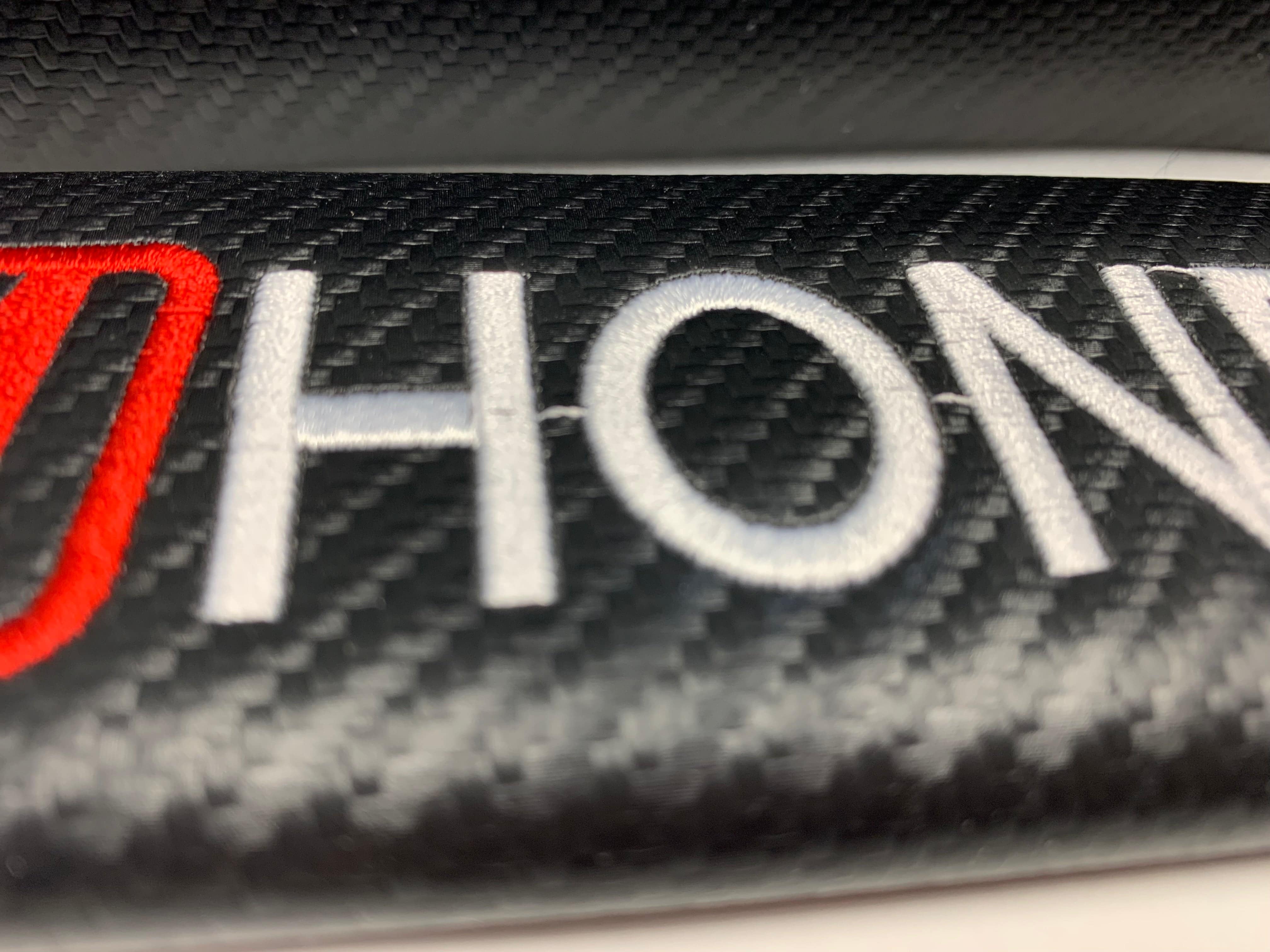 Honda Car Seat Belt Shoulder Pad Cover Protectors - Carbon Fiber Style (22cm x 6cm) - Pair - Comfortable Driving Accessories for Long Trips & Daily Commute