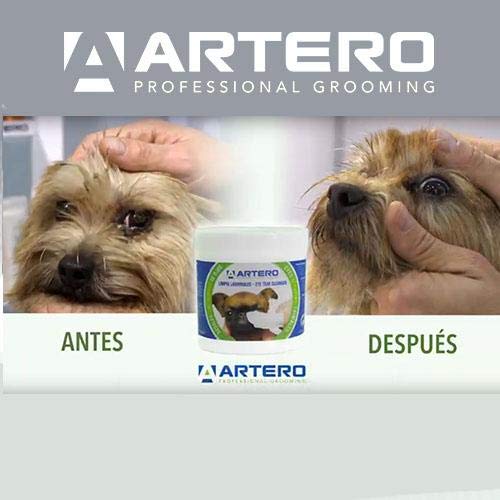 Artero Pet Eye Cleaner Thimbles for Dogs & Cats - Gentle Stain Remover & Tear Stain Wipes - Safe for Daily Eye Care & Grooming (Perfect for Puppies, Kittens & Adult Pets)