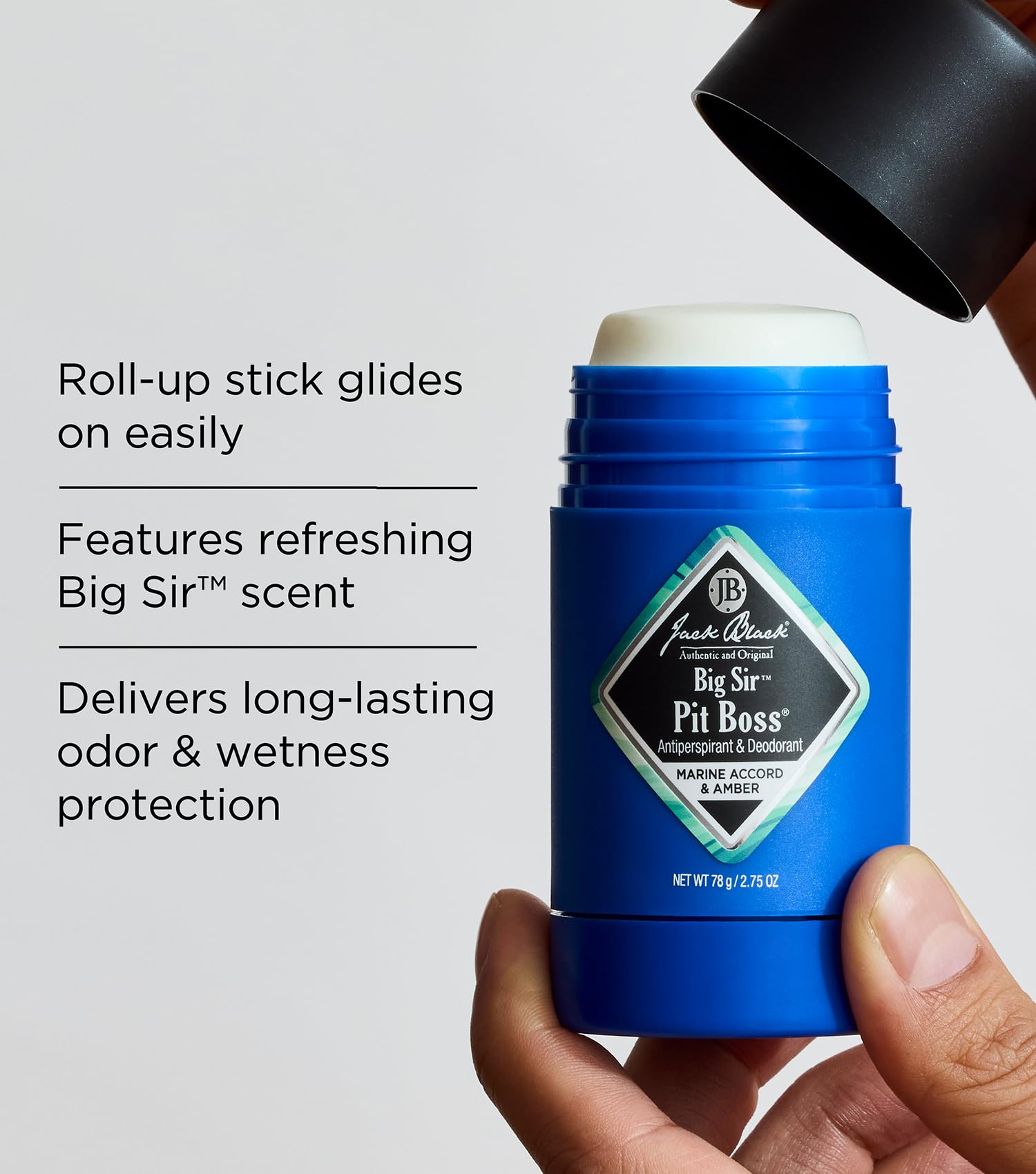 Jack Black Big Sir Hair & Body Cleanser for Men - 2-in-1 Shampoo & Body Wash - Deep Cleansing, Removes Dirt & Sweat - Ideal for Gym, Travel & Everyday Use