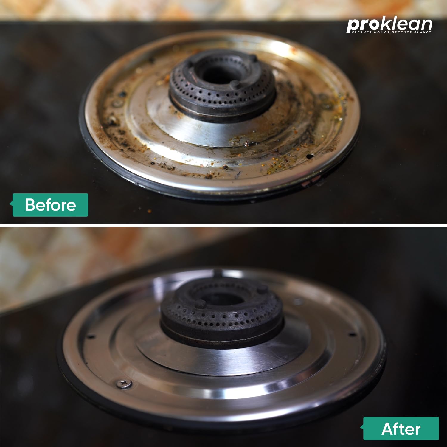 Proklean GreaseOut Advanced Kitchen Cleaner Spray - 500ml | Natural Degreaser & Oil Stain Remover for Stovetops, Countertops, Range Hoods, Grills, Gas Stoves | Deep Cleaning for Kitchen Appliances, Exhaust Fans, Deep Fryers | Perfect for Home & Commercial Use