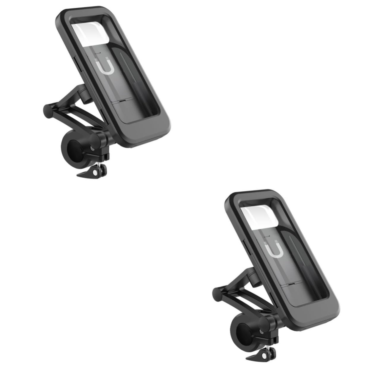 Adjustable Motorcycle Phone Holder for Bike Handlebar - 2 Pack Bassinet Stand for Safe Riding