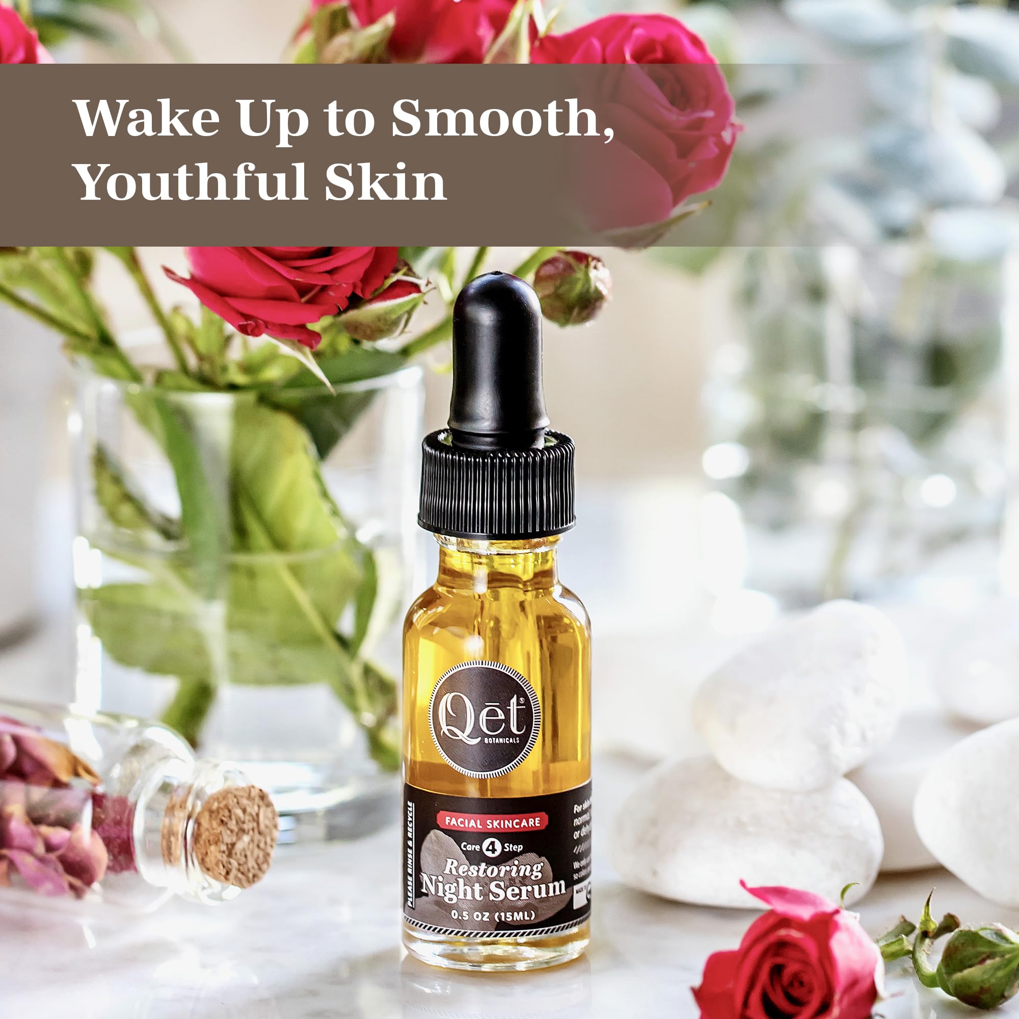 Best Restoring Night Serum for Anti-Aging & Skin Repair | Hydrating Facial Treatment for Overnight Skin Renewal | Perfect for Dry, Dull Skin & Evening Skincare Routine