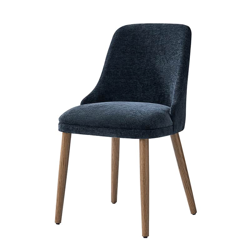 Zara Dining Chairs Set of 2/4/6 - Modern Curved Backrest with Natural Wood Legs & Plush Cushion - Perfect for Kitchen, Dining Room, or Breakfast Nook