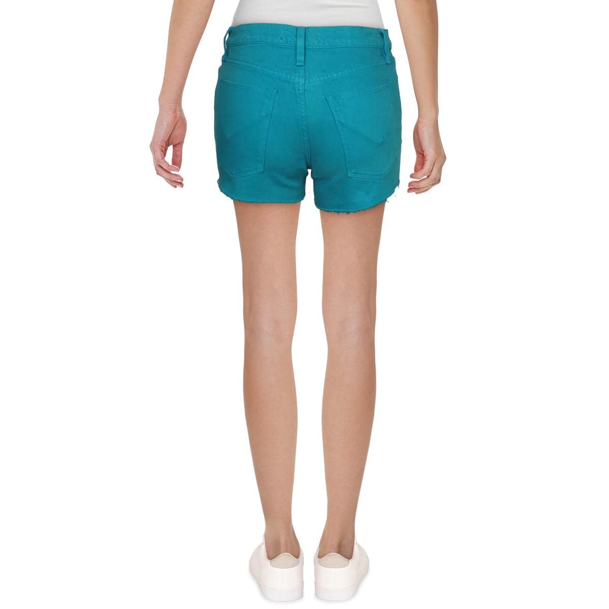 HUDSON Women's Gemma Mid Rise Distressed Denim Shorts - High Waisted Vintage Style for Summer Outfits & Casual Wear