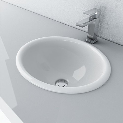 Premium Vitreous China Topmount Kitchen Sink - White Drop-In Undermount Sink with Standard Pop-Up Drain for Modern Homes - Perfect for Food Prep, Dishwashing & Small Kitchen Spaces