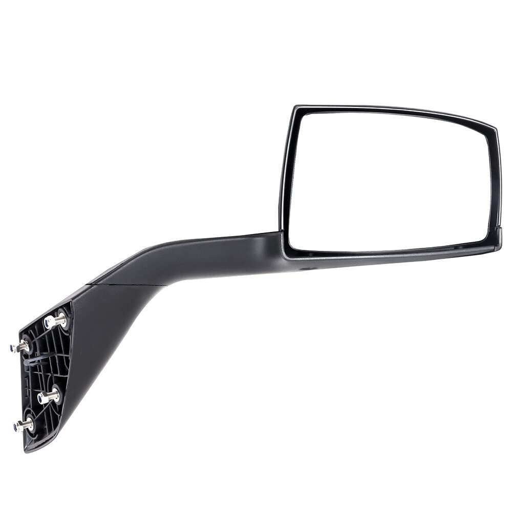 SCITOO Black Manual Left Driver Side Tow Mirror for Volvo VN & VNL Trucks (2004-2016) - Durable Automotive Exterior Hood Mirror Replacement (Part# 82361058) | Perfect for Long-Haul Trucking & Towing Applications