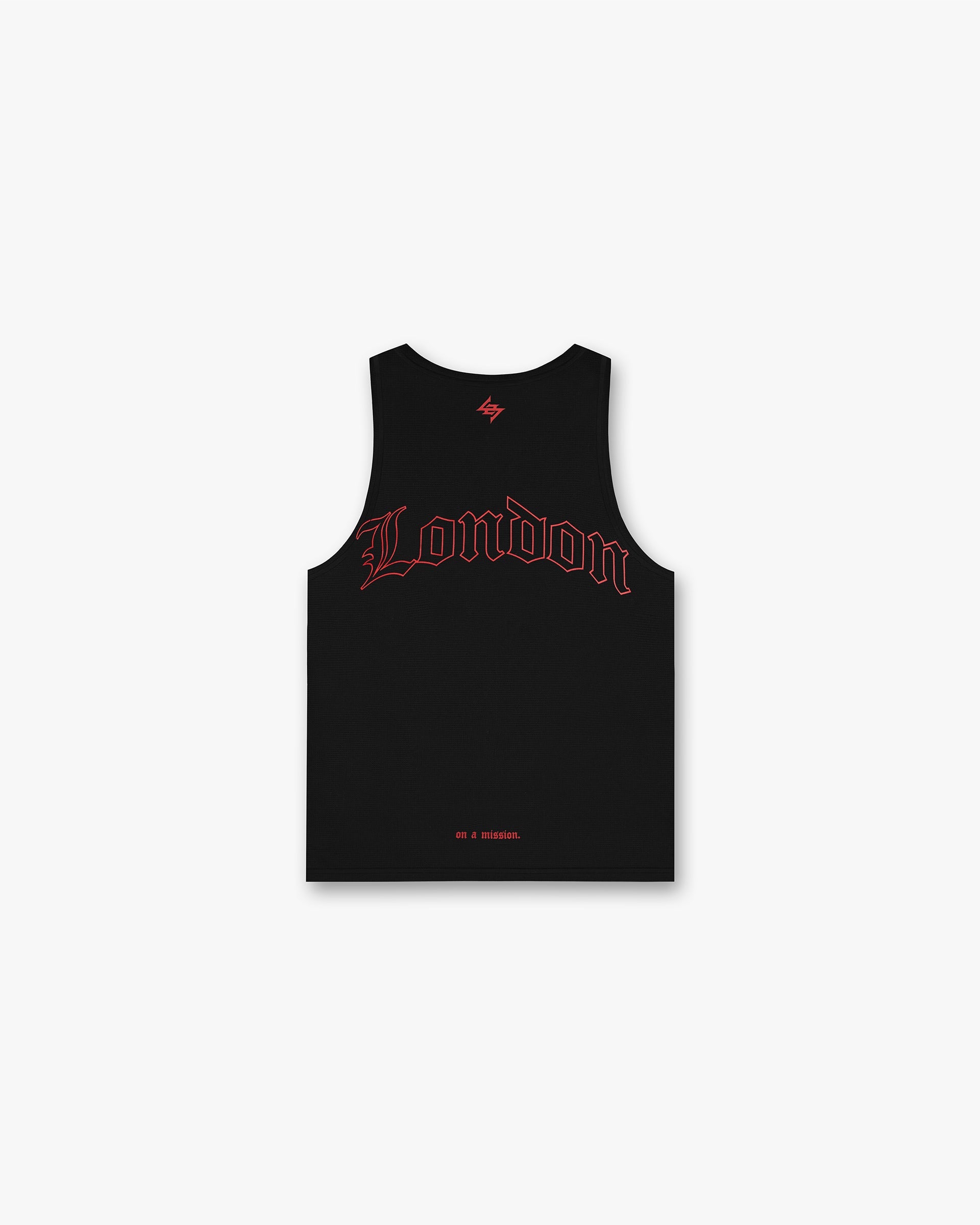 247 London Singlet for Men - Soft Cotton Sleeveless Undershirt, Black - Perfect for Gym, Workout & Everyday Wear