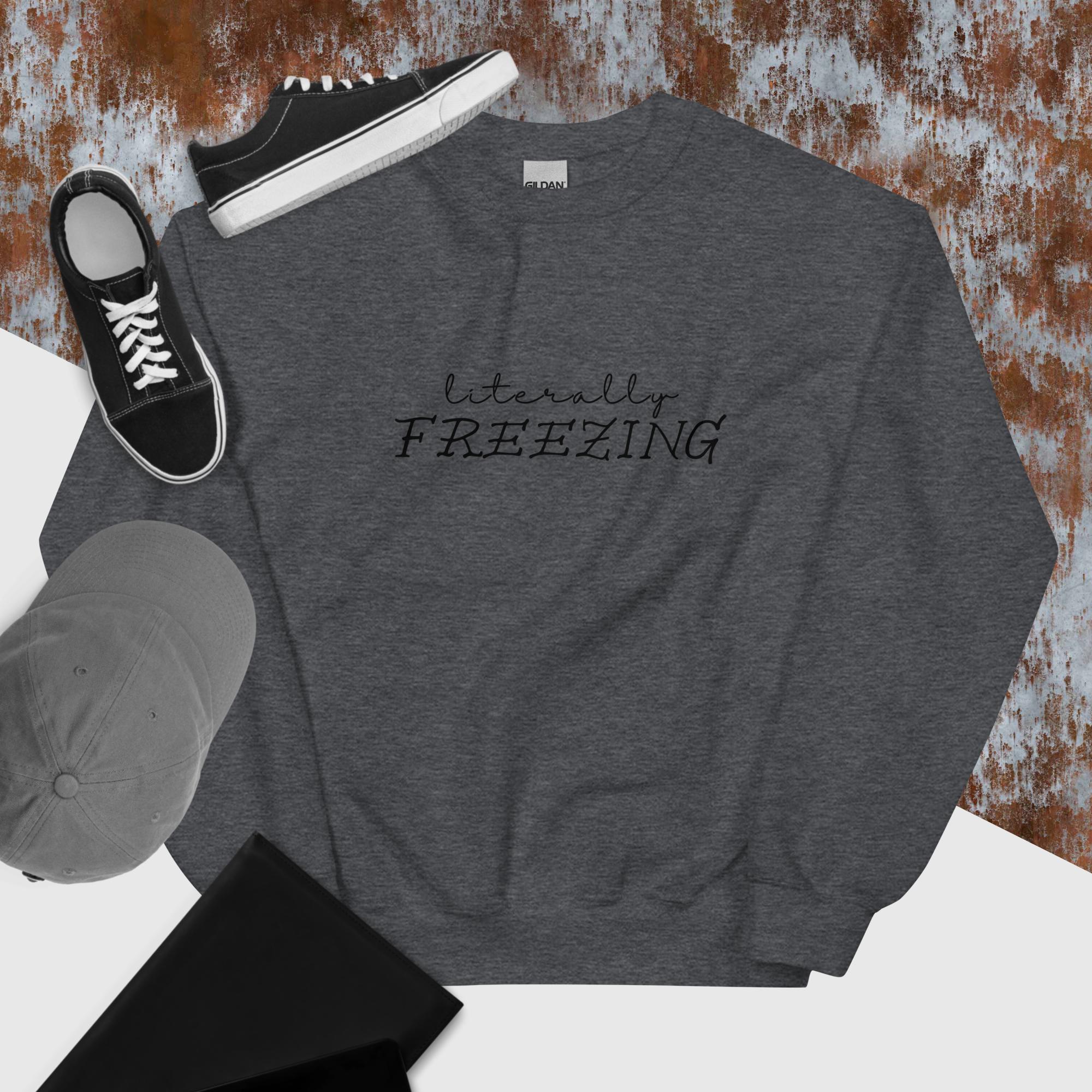 Unisex Freezing Sweatshirt - Cozy Winter Pullover for Men & Women | Perfect for Cold Weather, Outdoor Activities & Casual Wear
