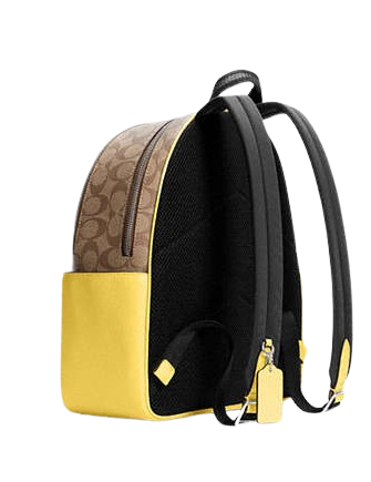 Coach Signature Canvas Court Backpack - Stylish & Durable Women's Backpack for Work, School & Travel | Perfect for Laptops, Books & Essentials
