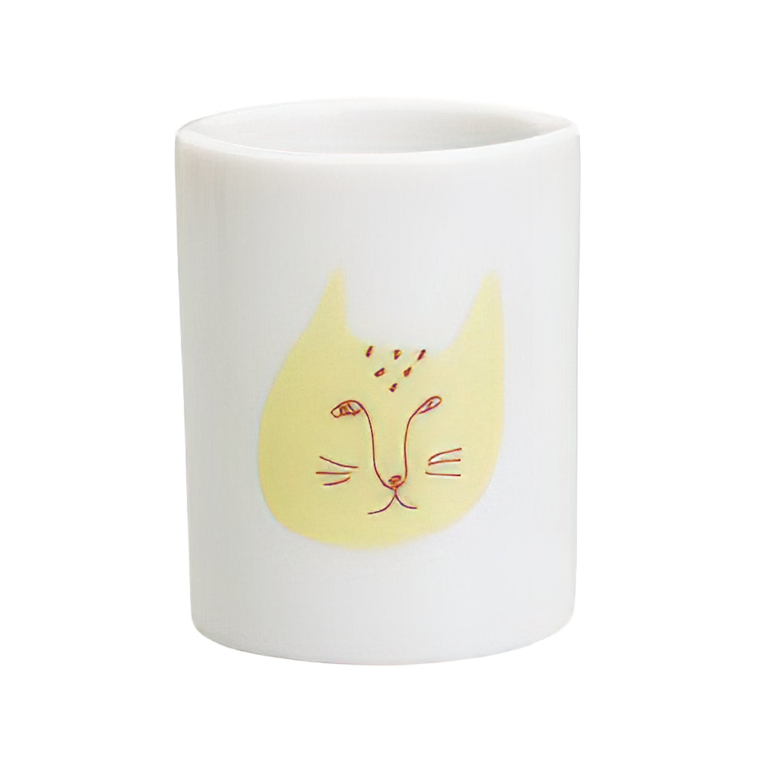 Harekutani Porcelain Cat Toothbrush Holder - Cute Bathroom Organizer for Toothbrushes & Dental Care Essentials - Perfect for Modern Bathrooms, Kids' Rooms & Spa Decor