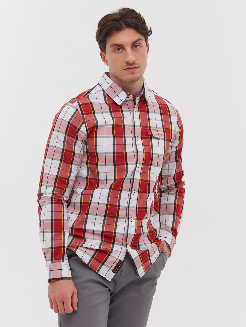 Mens Long Sleeve Checkered Flannel Shirt - Casual Plaid Button Down Shirt for Fall & Winter - Perfect for Outdoor Activities, Work Office and Date Nights