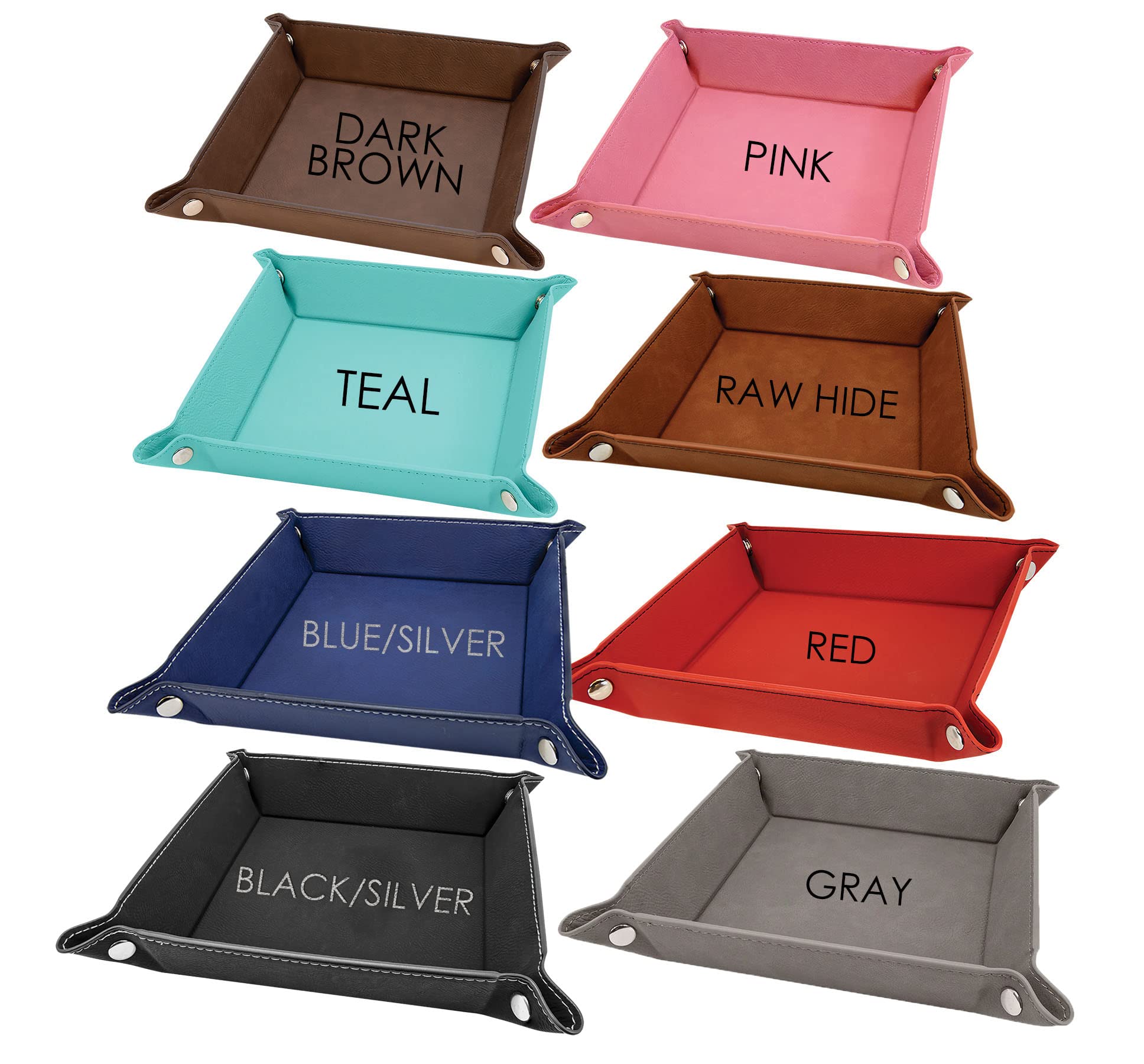 Personalized Leather Valet Tray for Men - Nightstand Organizer & Everyday Carry Tray - Perfect Key Holder and Gift for Dad, Husband, Boyfriend - Ideal for Bedroom, Office, or Travel Use