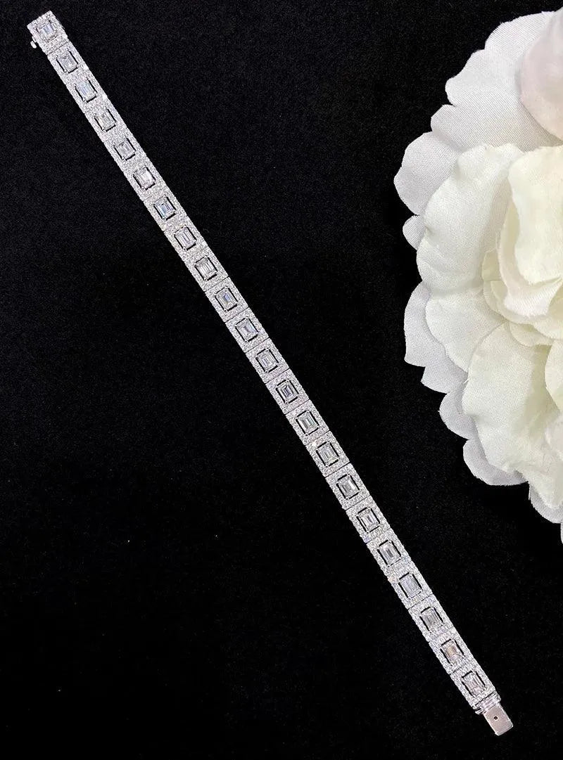 18K White Gold Diamond Bracelet for Women - 7.8 Carat Natural Diamonds Luxury Wedding Jewelry | Engagement Party, Anniversary Gift, Bridal Accessory, Special Occasion Jewelry