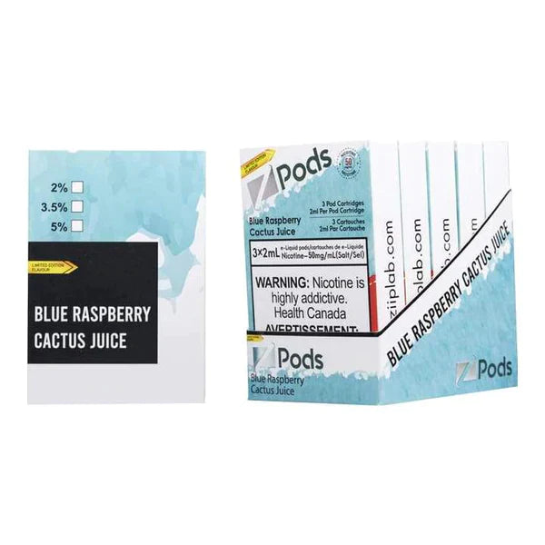 Blue Raspberry Cactus Z Pods - Refillable Vape Pods for Smooth Flavor | Perfect for Discreet Vaping On-The-Go