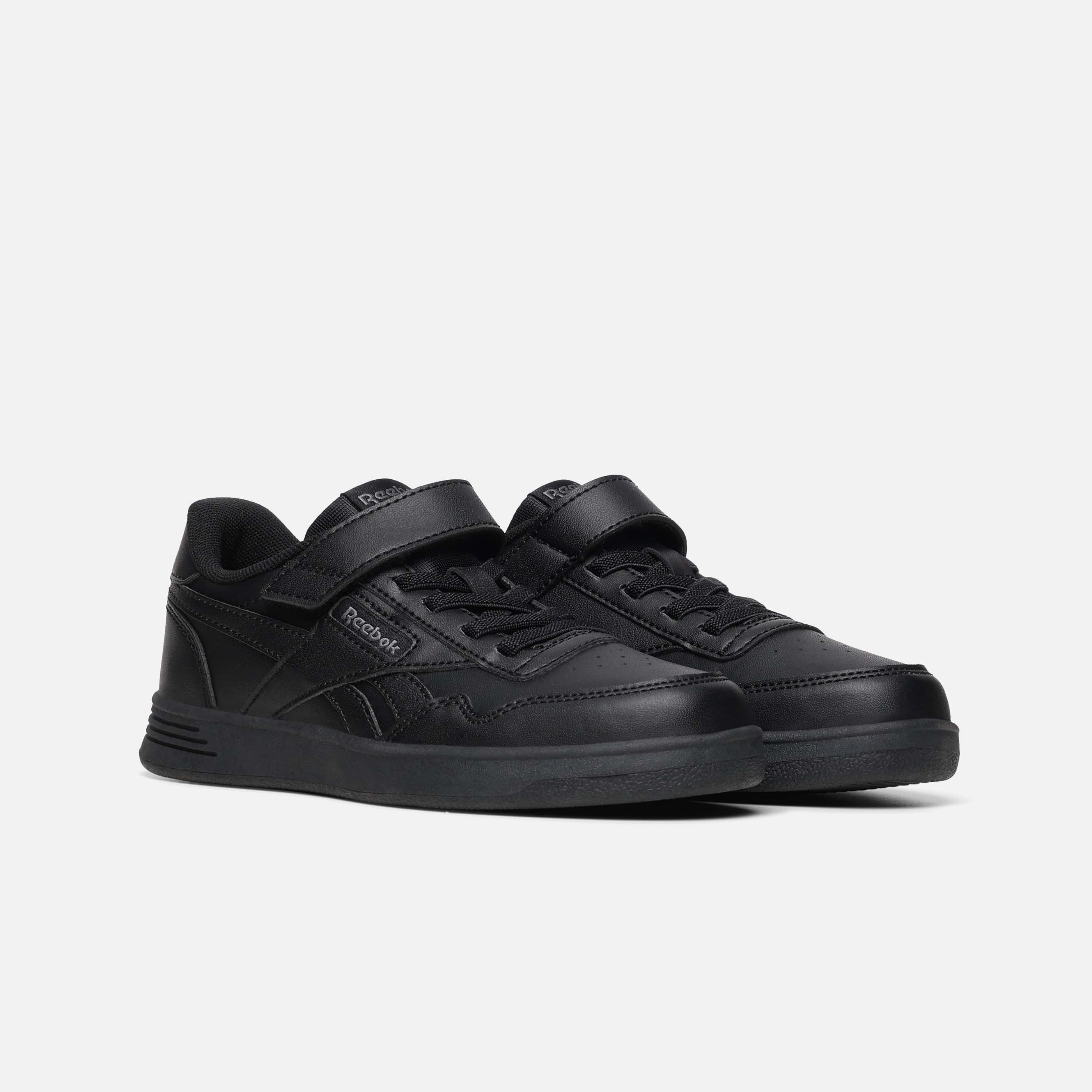 Court Advance Elastic Lace Shoes - Black - Comfortable & Durable Sneakers for Tennis, Running, and Casual Wear