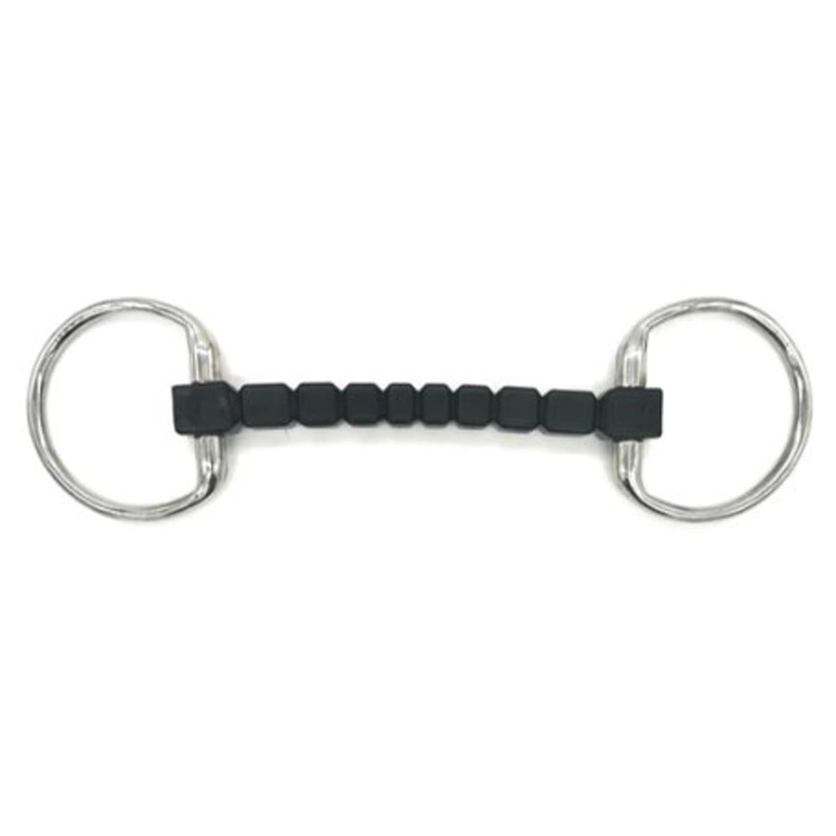 AJR Rubber Block Fixed Eggbutt Snaffle Bit - Durable Horse Training Bit for Dressage, Jumping & Western Riding | Comfortable Mouthpiece for Better Control