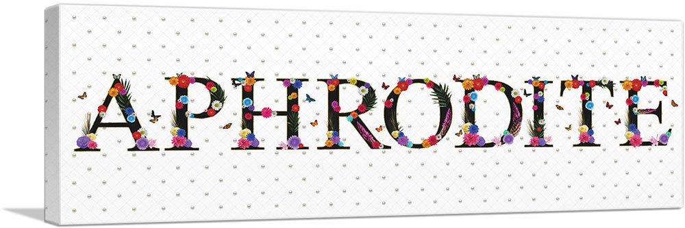 Aphrodite Canvas Art Print - Stretched Framed Wall Decor for Girls Room, 36x12 Inch Giclee Painting, Modern Home & Bedroom Decoration (0.75
