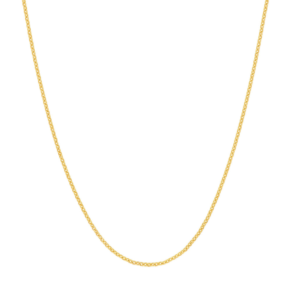 18K Gold Cable Chain Necklace - 0.7mm Thin Chain with Lobster Clasp - Elegant Layering Piece for Women, Perfect for Everyday Wear & Special Occasions