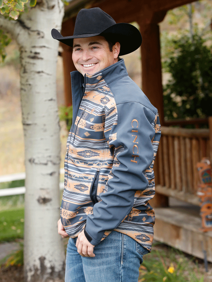 Men's Western Bonded Jacket MWJ1063005 - Blue Denim Cowboy Style Jacket for Rodeo, Ranch Work & Outdoor Adventures