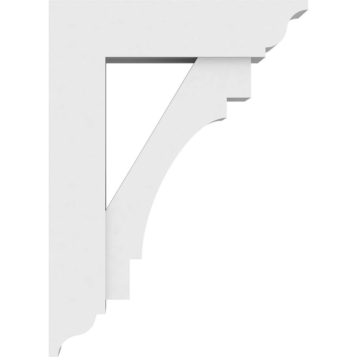 Ekena Millwork BKTP05X16X22MRC01 Standard Merced Architectural Grade PVC Brackets - 5