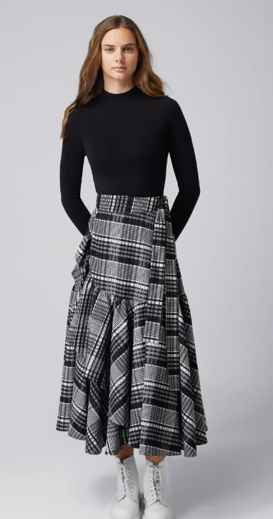 ELLE OH ELLE LILLIAN Women's Flowy Midi Skirt - XS to XXL Sizes - Elegant A-Line Design for Office, Party & Casual Wear