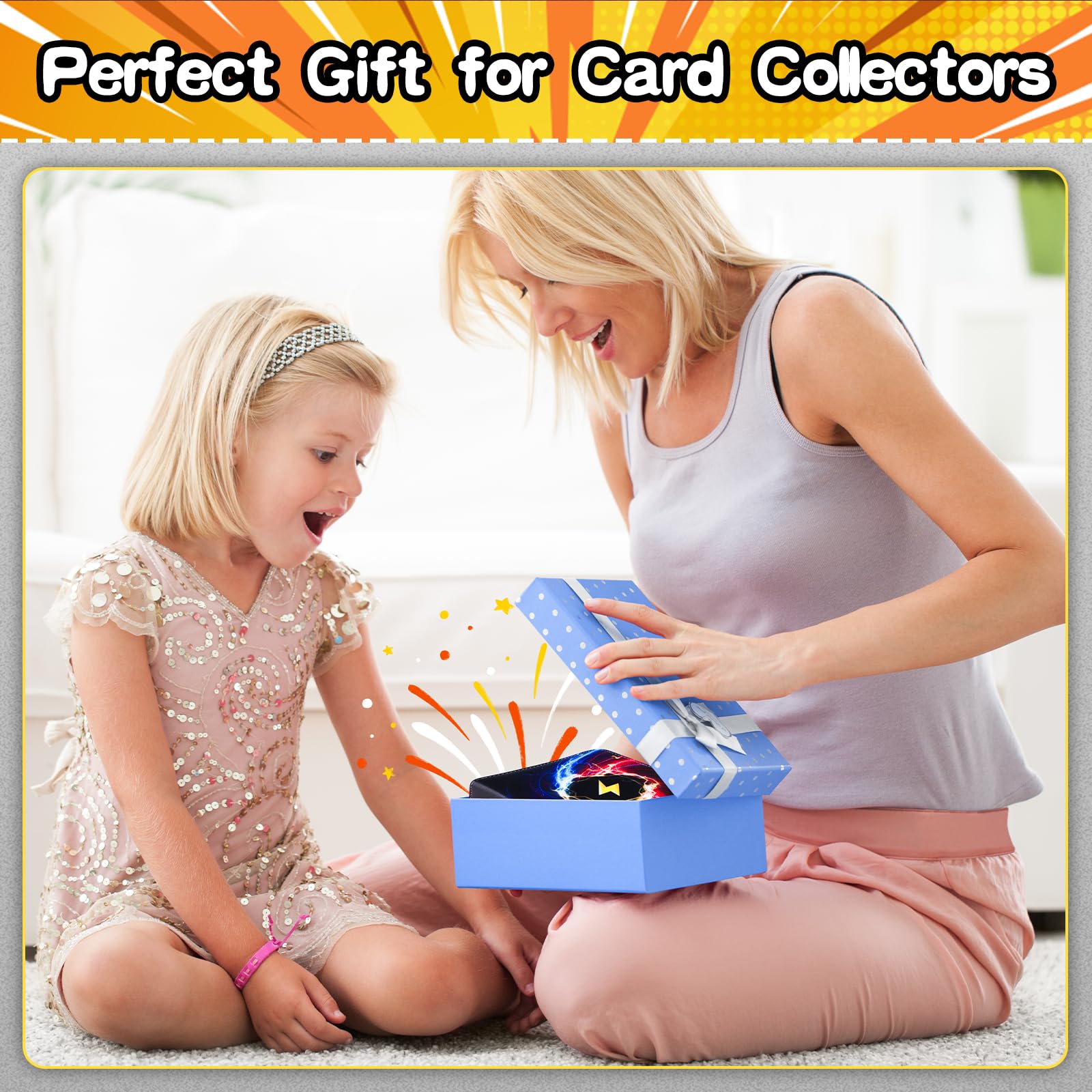 Waterproof 4-Pocket Trading Card Binder - 400 Capacity Card Holder Album with 50 Removable Sleeves, Durable Storage & Display Case for Collectors (Black) - Perfect for Pokemon, Yu-Gi-Oh, MTG & Sports Cards Organization
