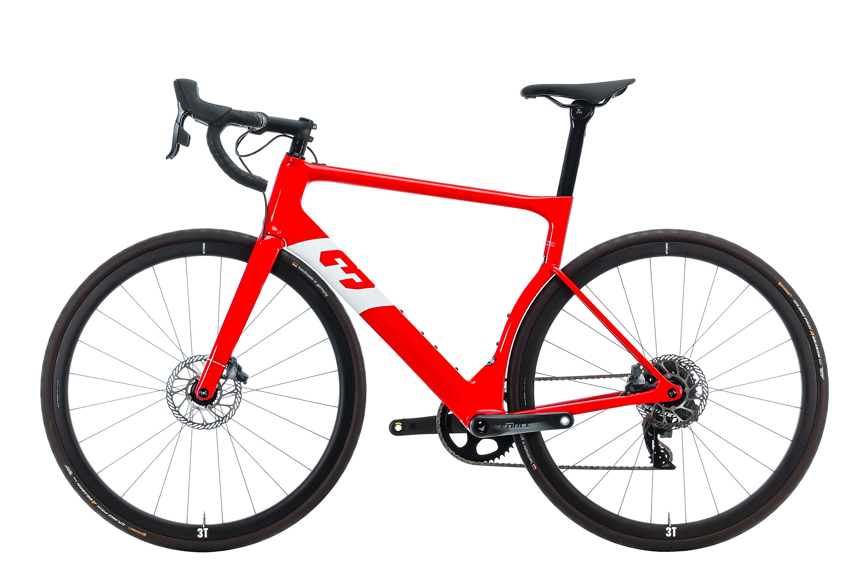 3T Strada Team Force AXS Road Bike 2020 - Large Size, Lightweight Carbon Frame, 12-Speed Wireless Shifting - Perfect for Racing, Endurance Rides & Long-Distance Cycling