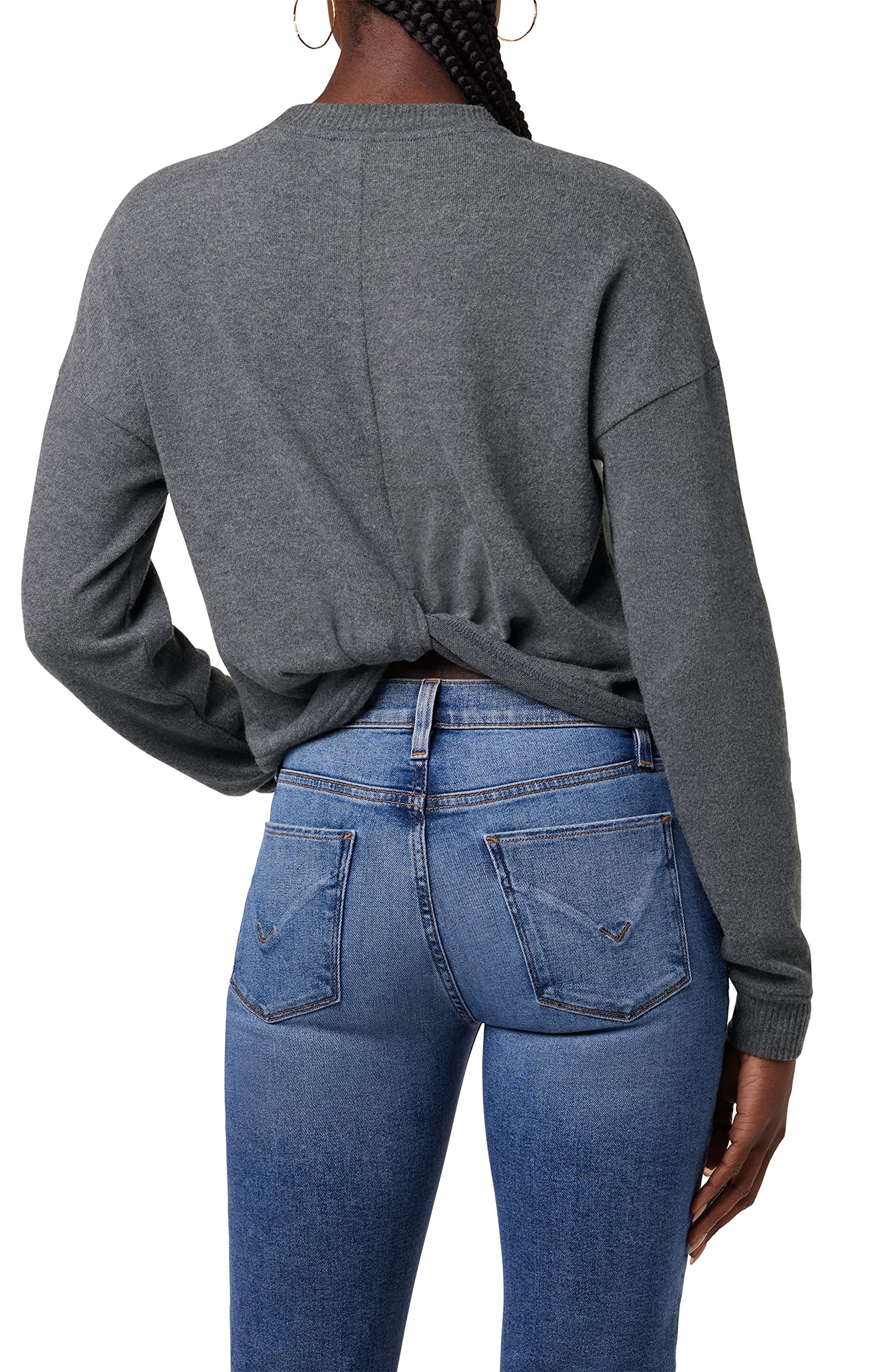 HUDSON Women's Long Sleeve Twist Back Sweatshirt - Comfortable Casual Pullover for Fall & Winter | Perfect for Workouts, Lounging & Streetwear Fashion