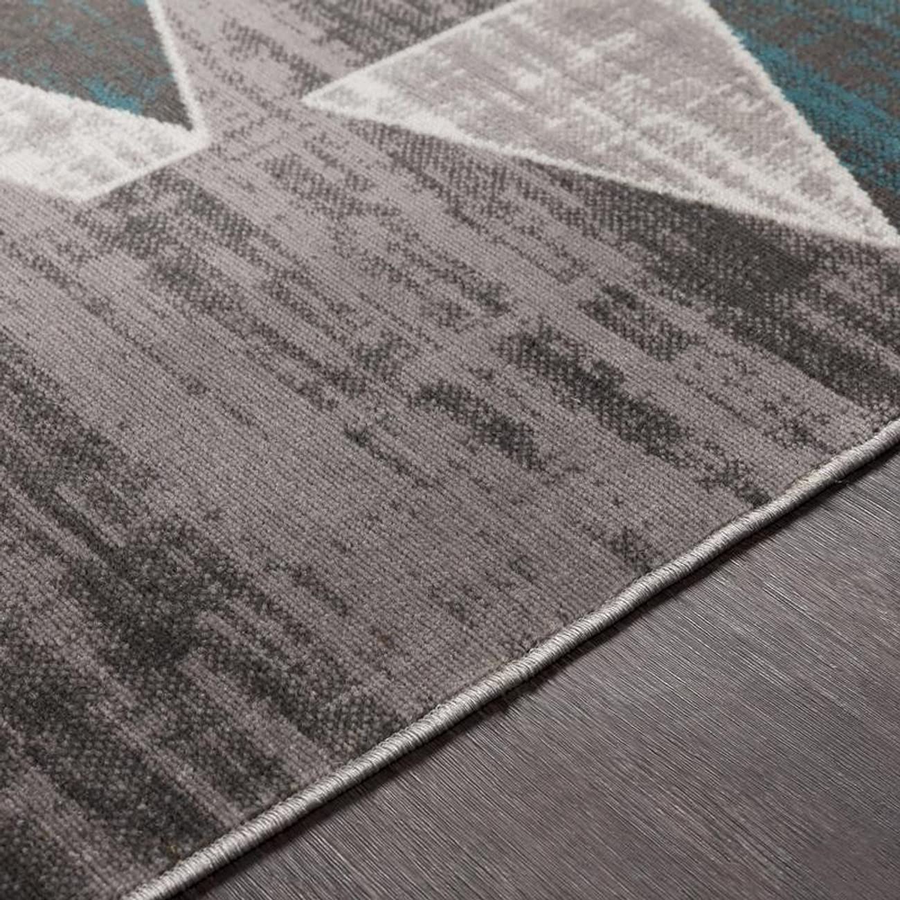 Mark&Day 5x7 Modern Teal Area Rug - Soft Blue Grey Carpet for Living Room, Bedroom, Kitchen - Non-Slip & Easy to Clean - Perfect for Home Decor & High Traffic Areas (5'3