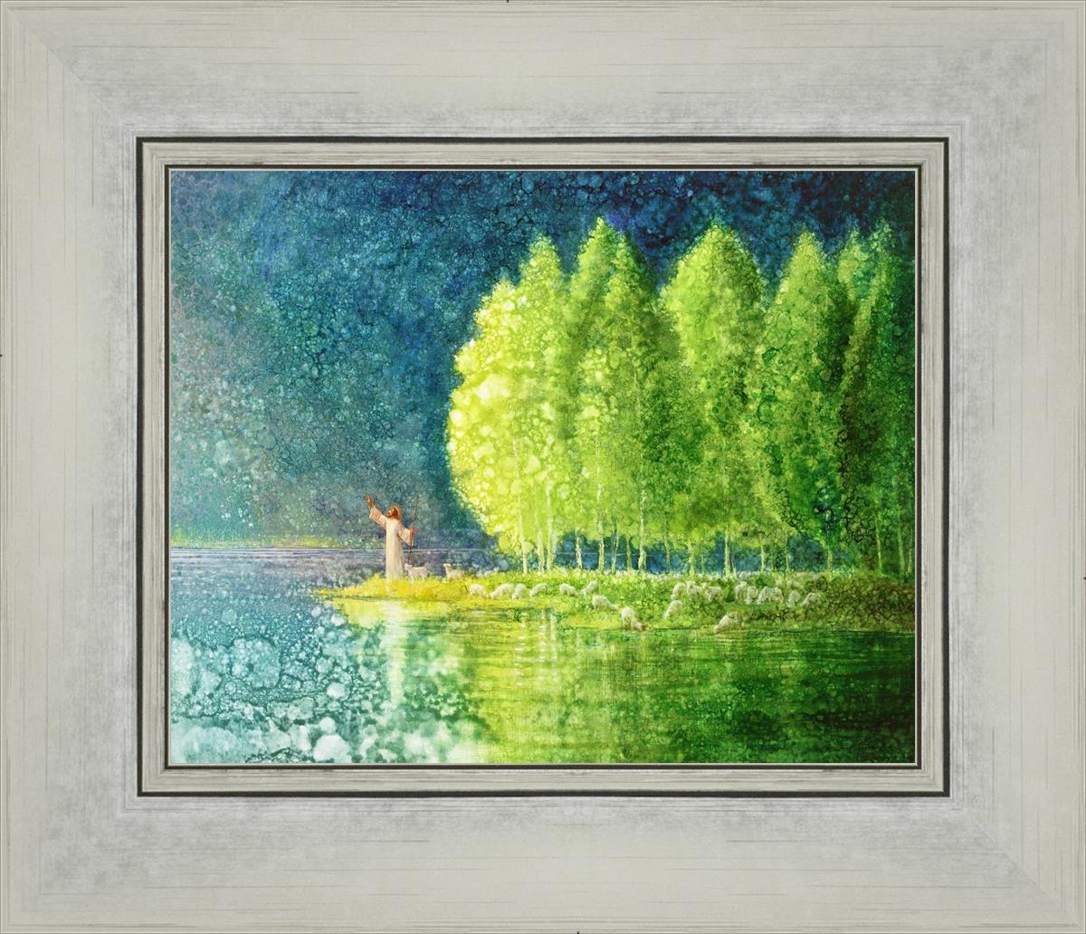 Beside Still Waters - Premium Home Decor & Wall Art for Living Room, Bedroom, Office | Calming Landscape Painting for Relaxation & Meditation Spaces