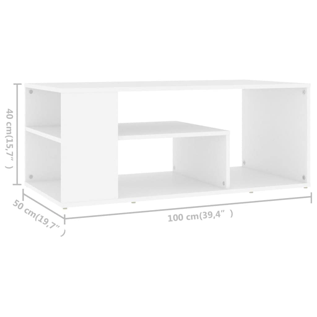 CHARMMA White Coffee Table 39.4