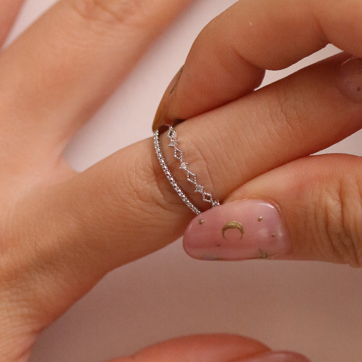 Elegant Cubic Double Layered Ring for Women - Stackable Minimalist Jewelry for Everyday Wear, Gift Giving & Special Occasions