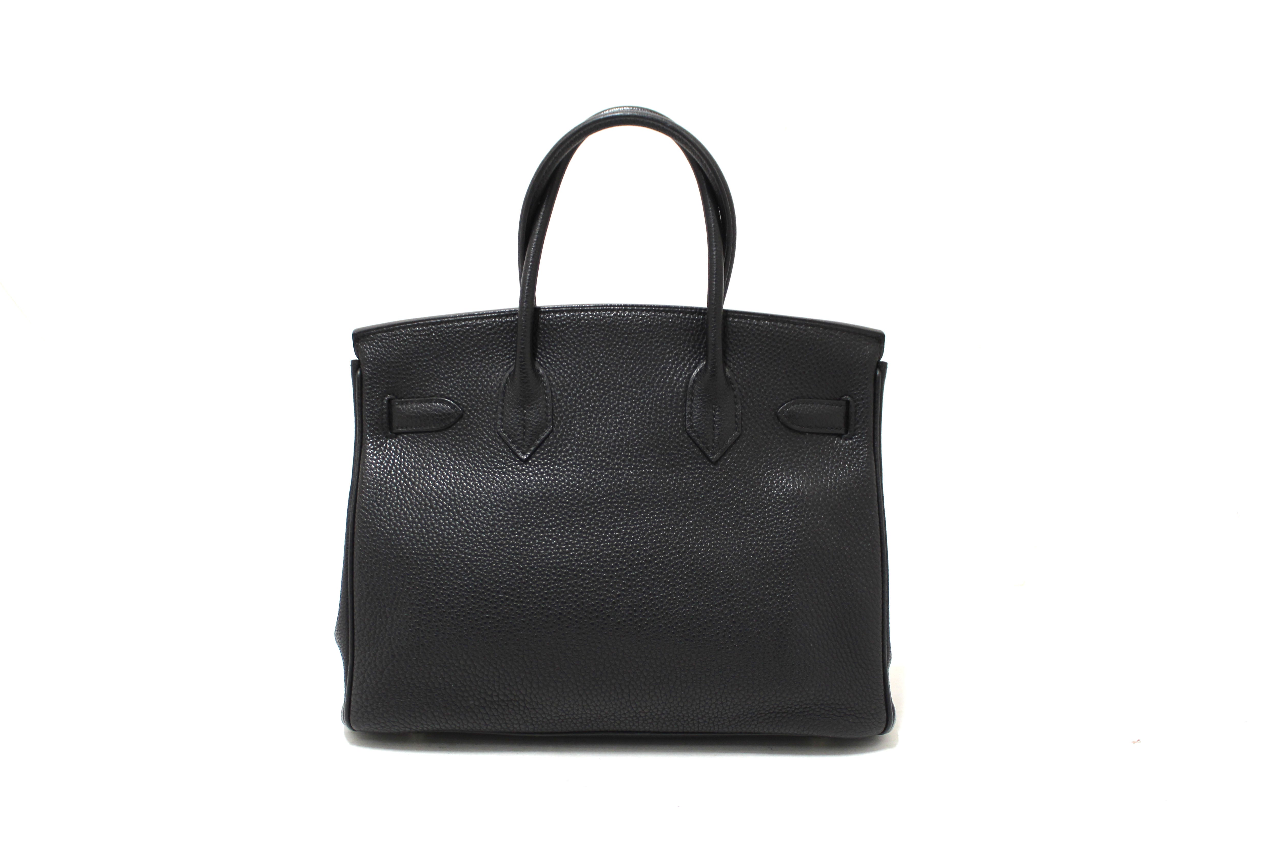 Authentic Hermes Black Togo Leather Birkin 30 Handbag - Luxury Designer Shoulder Bag for Women, Perfect for Work, Travel & Special Occasions