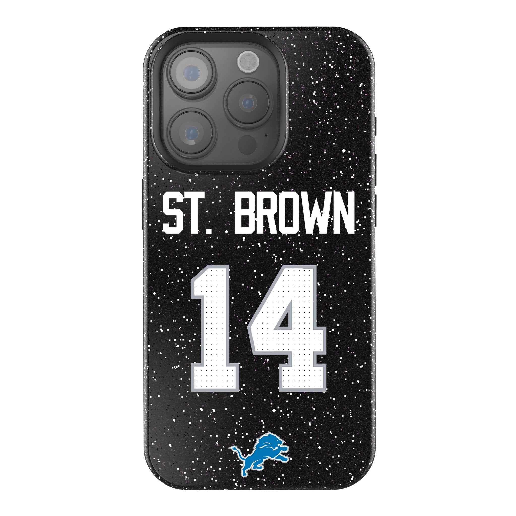Amon Ra St. Brown Detroit Lions 14 Rhinestone Bling Phone Case for iPhone & Samsung - Show Your Team Spirit at Games & Events