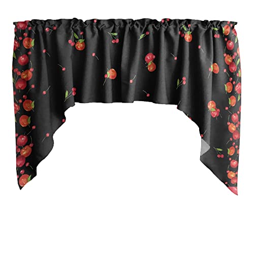 Apples and Cherries Border Black
