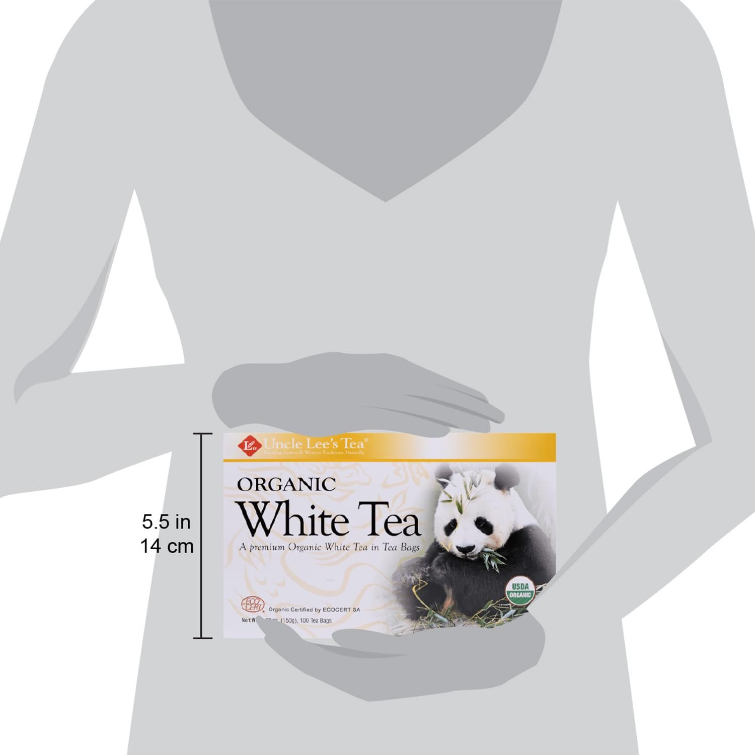 Uncle Lee's Organic White Tea Bags - Premium Low Caffeine Antioxidant-Rich Tea for Daily Wellness | Individually Wrapped 100 Count (Pack of 4) | Perfect for Morning Relaxation, Afternoon Boost & Evening Detox