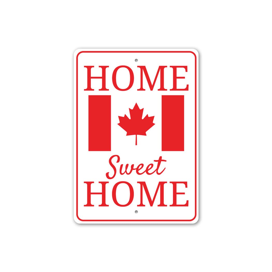 Canadian Patriot Home Decor - Man Cave Sign, Street Sign with Canada CA Flag - 8