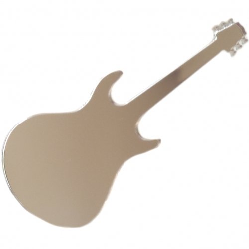 Electric Guitar Shaped Acrylic Wall Mirror - 45cm x 18cm Decorative Music Room & Bedroom Decor for Musicians & Rock Fans