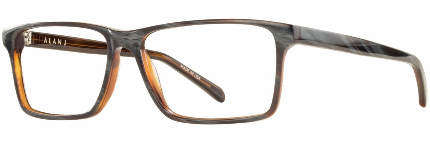 Alan J AJ102 Stylish Eyeglasses for Men & Women - Trendy Lightweight Frame with UV Protection - Perfect for Reading, Driving & Daily Wear