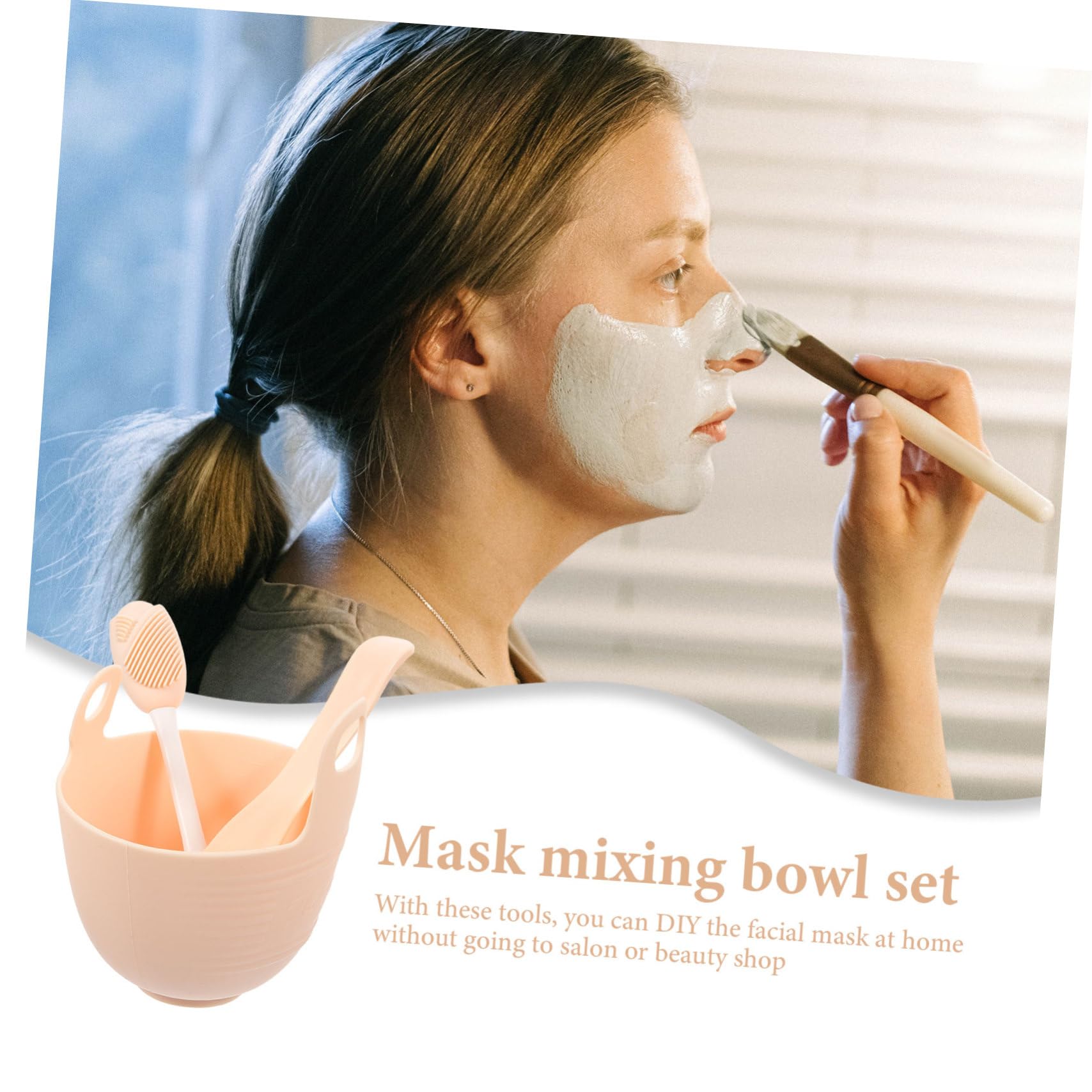iPetboom 1 Set Mask Mixing Bowl - PP Plastic Facial Mask Applicator for DIY Skincare & Spa Treatments - Perfect for At-Home Beauty Routine & Professional Salon Use