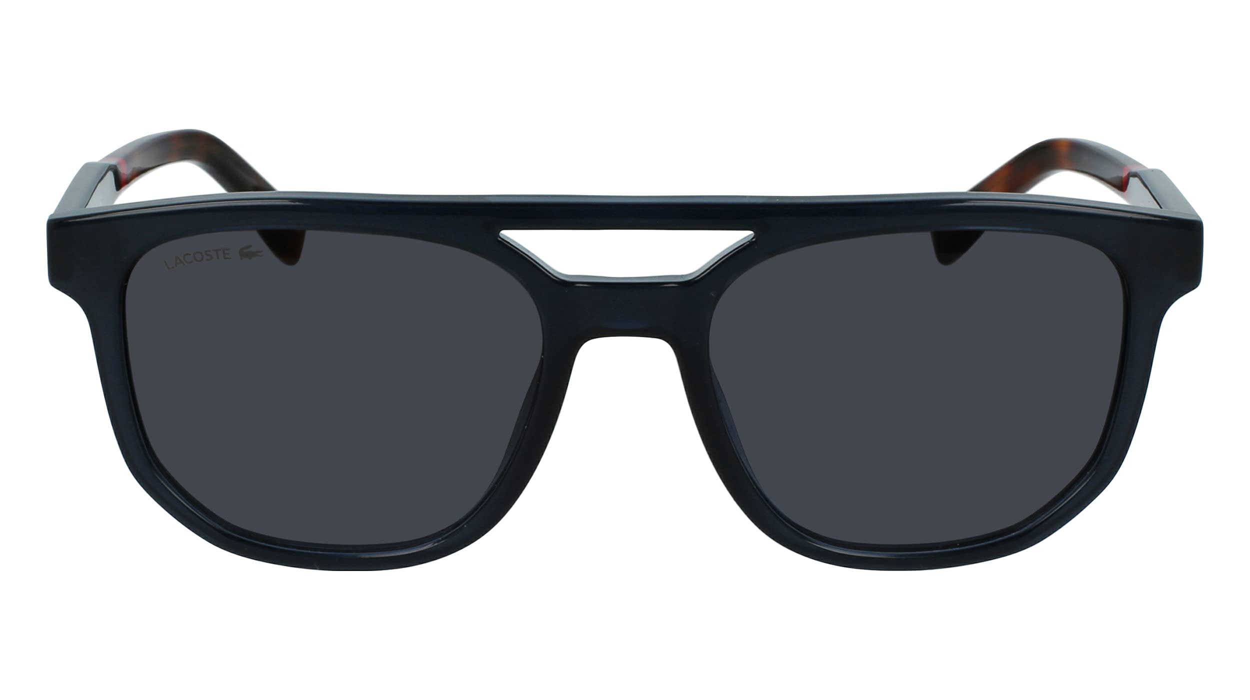 Lacoste L955s Rectangular Sunglasses for Men - UV Protection Polarized Lenses, Classic Aviator Style - Perfect for Driving, Beach, and Outdoor Activities