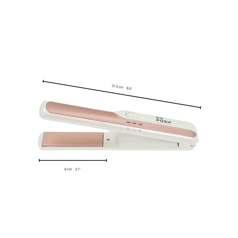 So Posh Ceramic Cordless Hair Straightener - Professional Flat Iron for Smooth & Shiny Hair - Perfect for Travel, Home & Salon Use