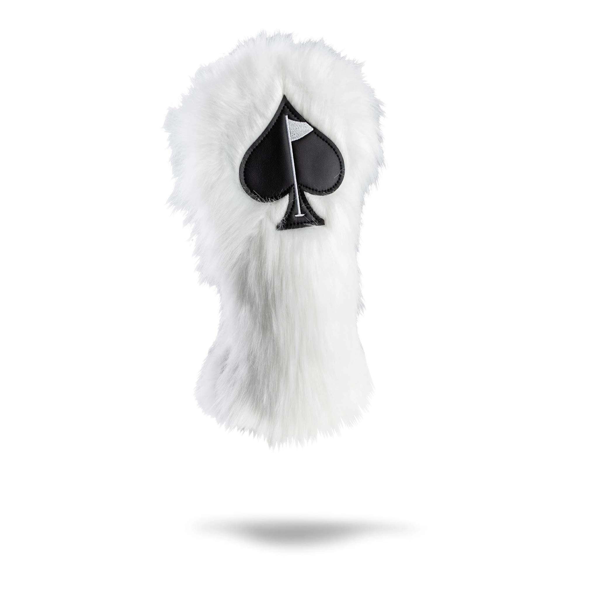 Premium Handmade Faux Fur Golf Club Headcover - Funny & Stylish White Fuzzy Golf Head Cover for Drivers, Woods & Hybrids - Tour Quality Protection for Your Golf Clubs - Perfect Gift for Golf Lovers & Bag Customization
