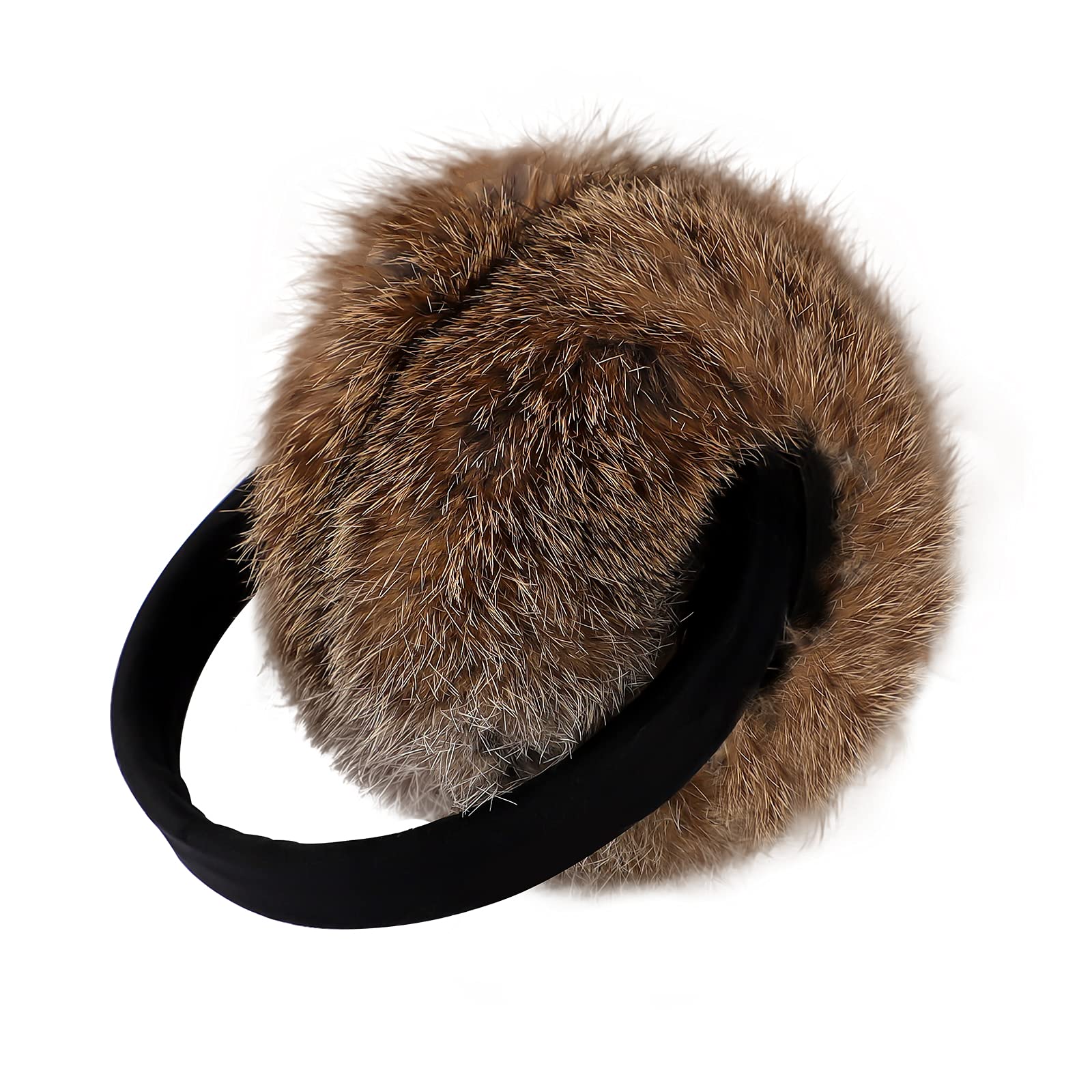 YJZQ Women's Fluffy Faux Rabbit Hair Earmuffs - Foldable Winter Ear Warmers for Ladies, Soft Thermal Ear Protector for Outdoor Activities, Running, Skiing & Cold Weather Fashion Accessory