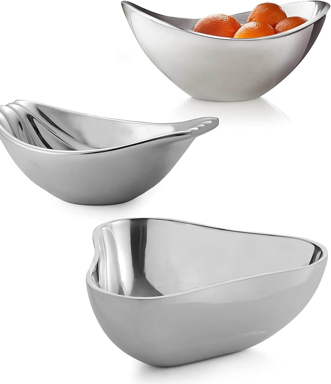 Nambe Butterfly Bowl 4.75-inch - Small Sculptural Metal Alloy Serving Bowl for Dining & Home Decor - Oven Safe & Table Ready - Keeps Food Warm or Chilled for Dips, Snacks, Desserts - Modern Kitchen & Party Essential - Handcrafted in India - Perfect for Entertaining, Appetizers, and Stylish Home Accents