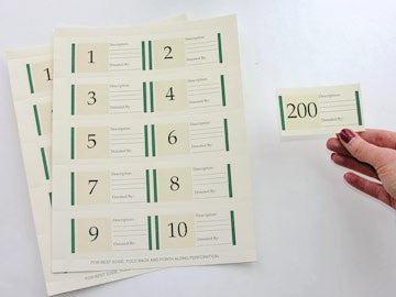 Silent Auction Bid Sheets - 250 Pack - Small Discreet Display Slips for Charity Events, Fundraisers & School Auctions