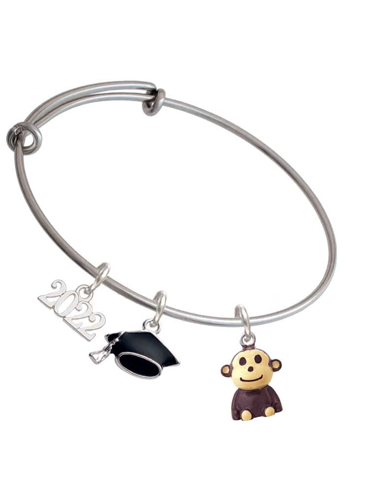 2022 Graduation Charm Bracelet - Resin Monkey with Hat Jewelry for Women | Perfect Gift for Graduates, Party Wear & Everyday Fashion Accessory